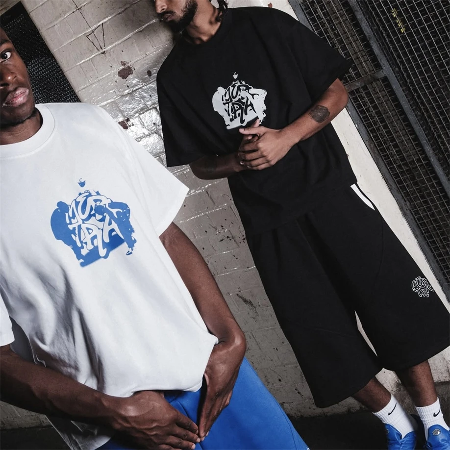 

Mertra Summer New Faion Logo Print Loose Casual ort Sve ex T-irt Sweat Absorbent Breathable Creative Design