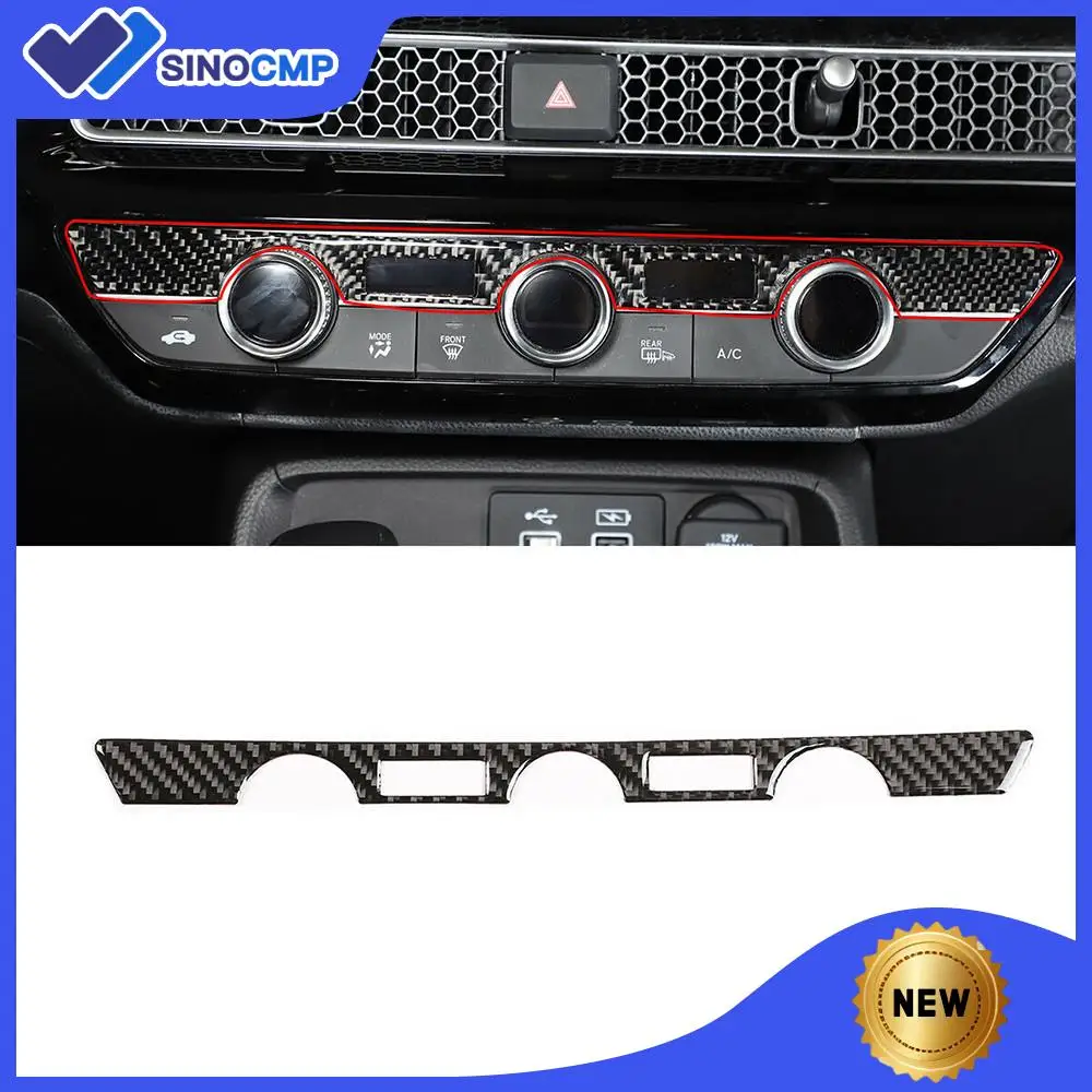 

Накладка панели переключателя кондиционера из настоящего углеродного волокна, совместимая с моделью Honda Civic 11-го поколения 2022, прочное обновление в стиле OEM