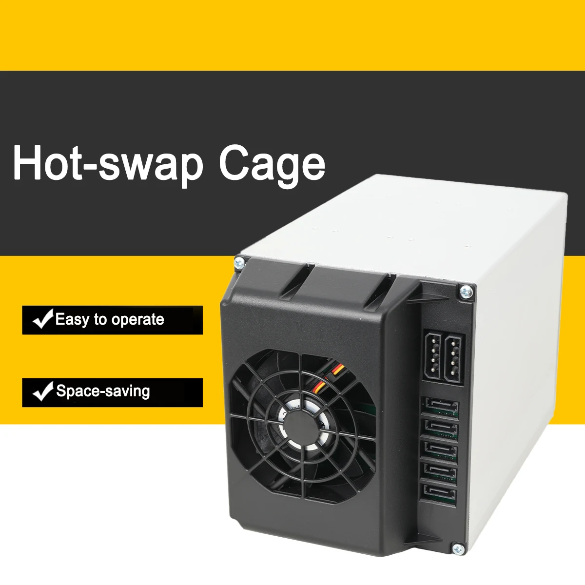 HDD Enclosure Hot Swap Cage 5-Bay 3 x 5.25