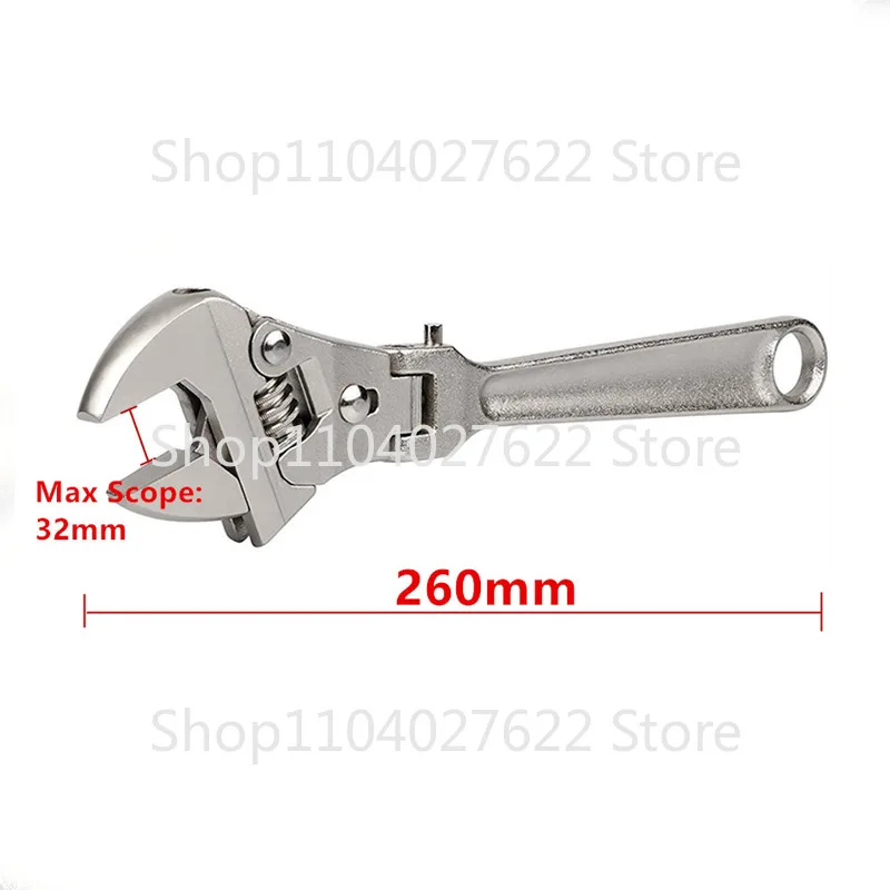 Multi Functional Adjustable Spanner Folding Shaking Head Ratchet Water  Electricity Bathroom Air Conditioner Installation Tool