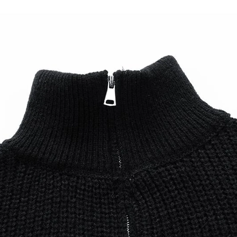 Half-Zip Sweater Men's Autumn Winter Pullovers Men Minimalist Loose-Fit Mens Knit Sweater Fashion Casual Social Men Sweaters