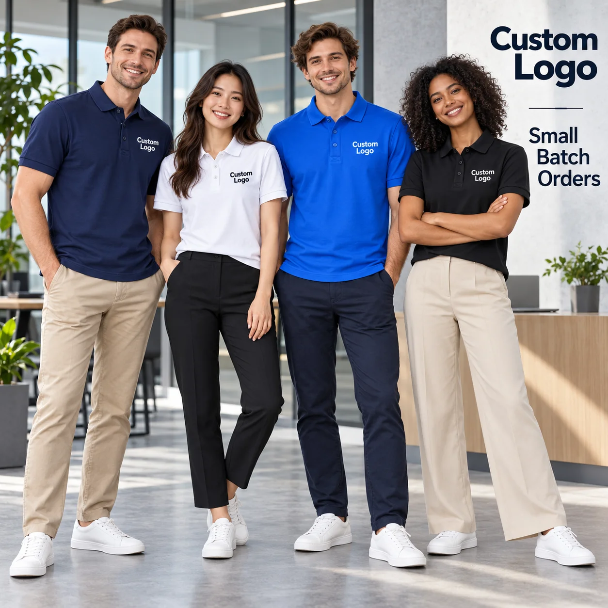 Custom Breathable Polo Shirt Small Batch Logo Printing Combed Cotton Men Women Team Uniform Corporate Workwear Event Daily Gift