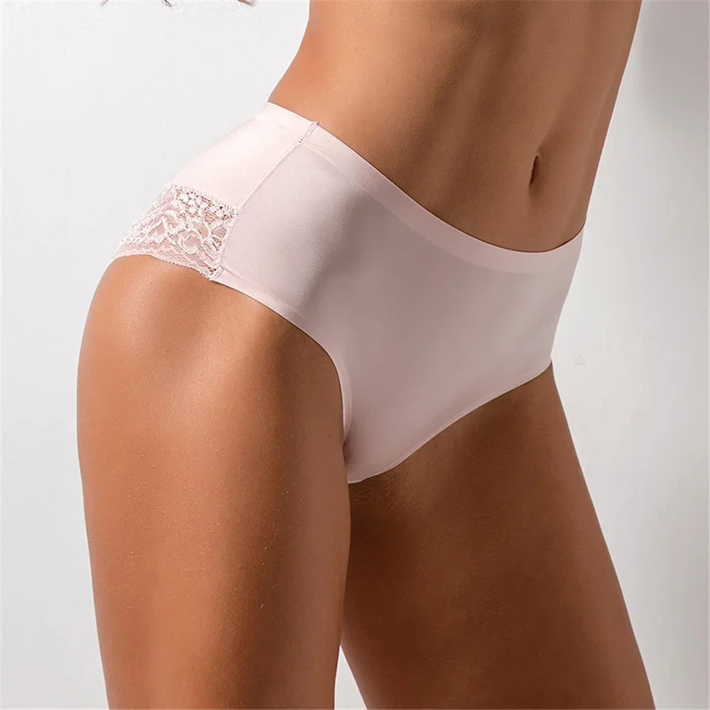 Calcinha para mulher sem costura roupa interior sexy rendas briefs sólida calcinha feminina roupa interior feminina sexy lingerie de renda novo 1 pçs