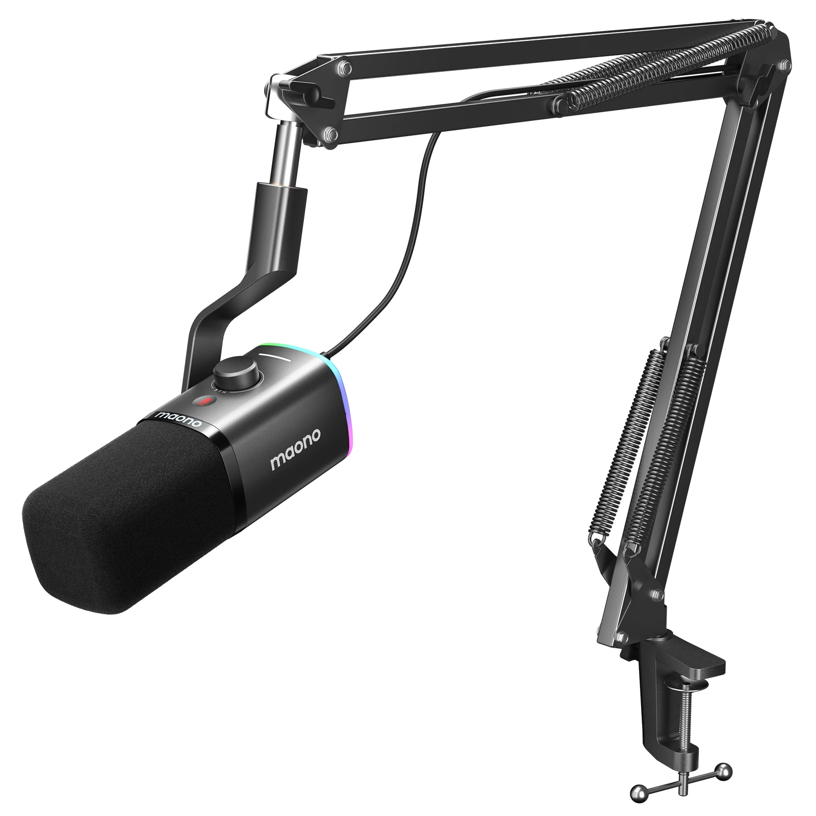 MAONO PD100X Dynamische Microfoon. Software voor ruisonderdrukking inbegrepen. RGB Gaming-microfoon. Verbeterde game-ervaring. Ideaal voor opnames