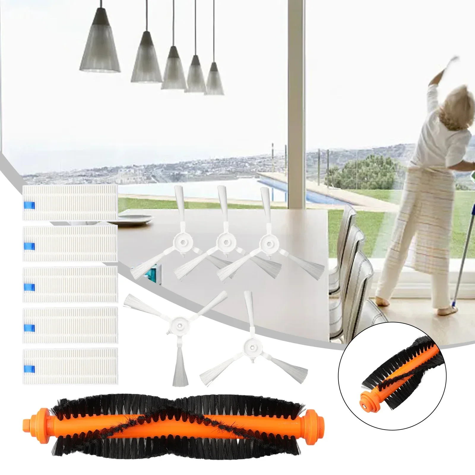 ZR720002 Main Brush Side Brushes Filter X-plorer Serie 40 Total Care Connect RR7275 For X-plorer Serie 45 Aqua RR8275WH