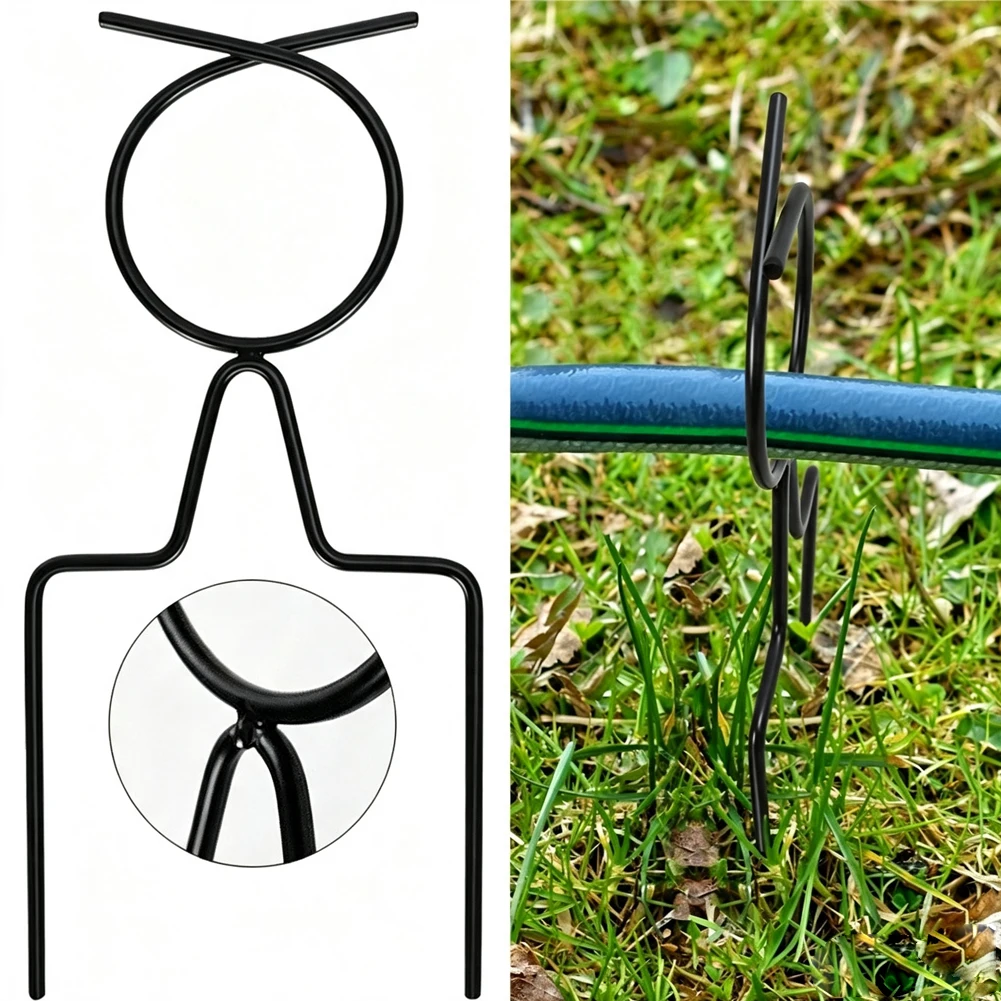Lawn Hose Protector Metal Hose Spike For Plant Protection Bend Resistant Hard Construction Rustproof Coating Anti-rust Finish
