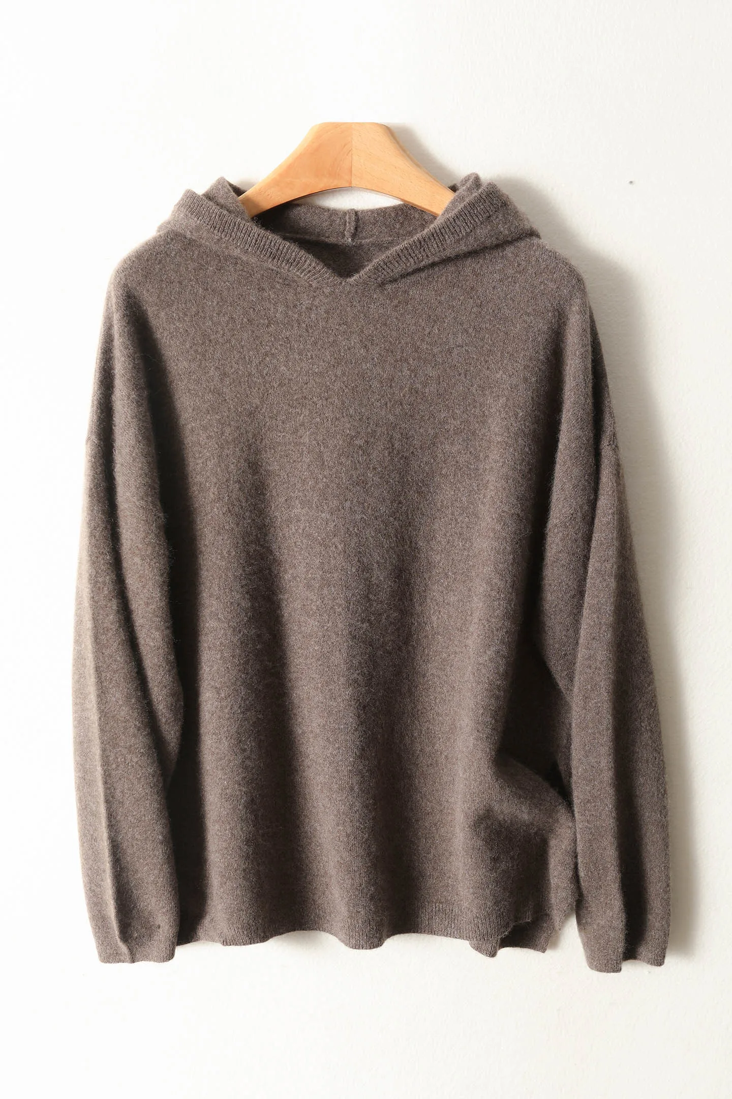 

Hooded Autumn Winter Woman Sweater Elegant Female 100% Merino Wool Knitted Pullover Lady Long Sleeve Clothing Tops Loose Jumper