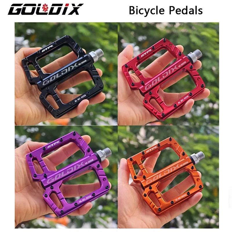 

GOLDIX 3-подшипники Pro велосипедные педали герметичные подшипники MTB/дорожные педали сверхлегкие высокопрочные противоскользящие корпус с ЧПУ компоненты велосипеда