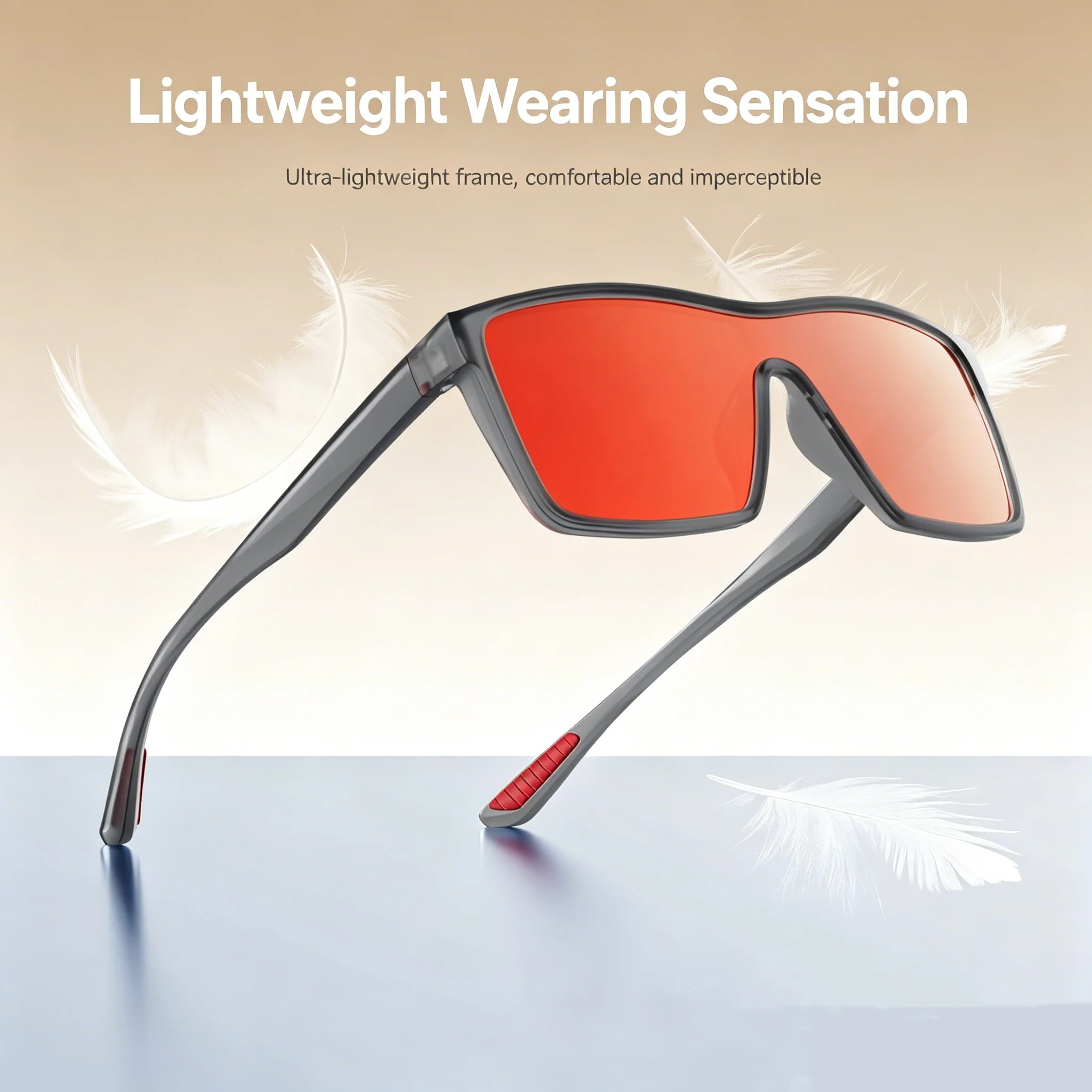 VEITHDIA Fashion TR90 Frame Polarized Driving Sunglasses Outdoor Mountaineering Cycling Windproof Integrated Goggles FAKR01-01