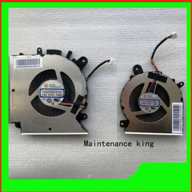 New CPU Fan for MSI GF76 GF66 GL66 MS-1583 MS-1581 PABD08008SH PAAD06015SL N45 9 N460 Laptop Cooling Fan