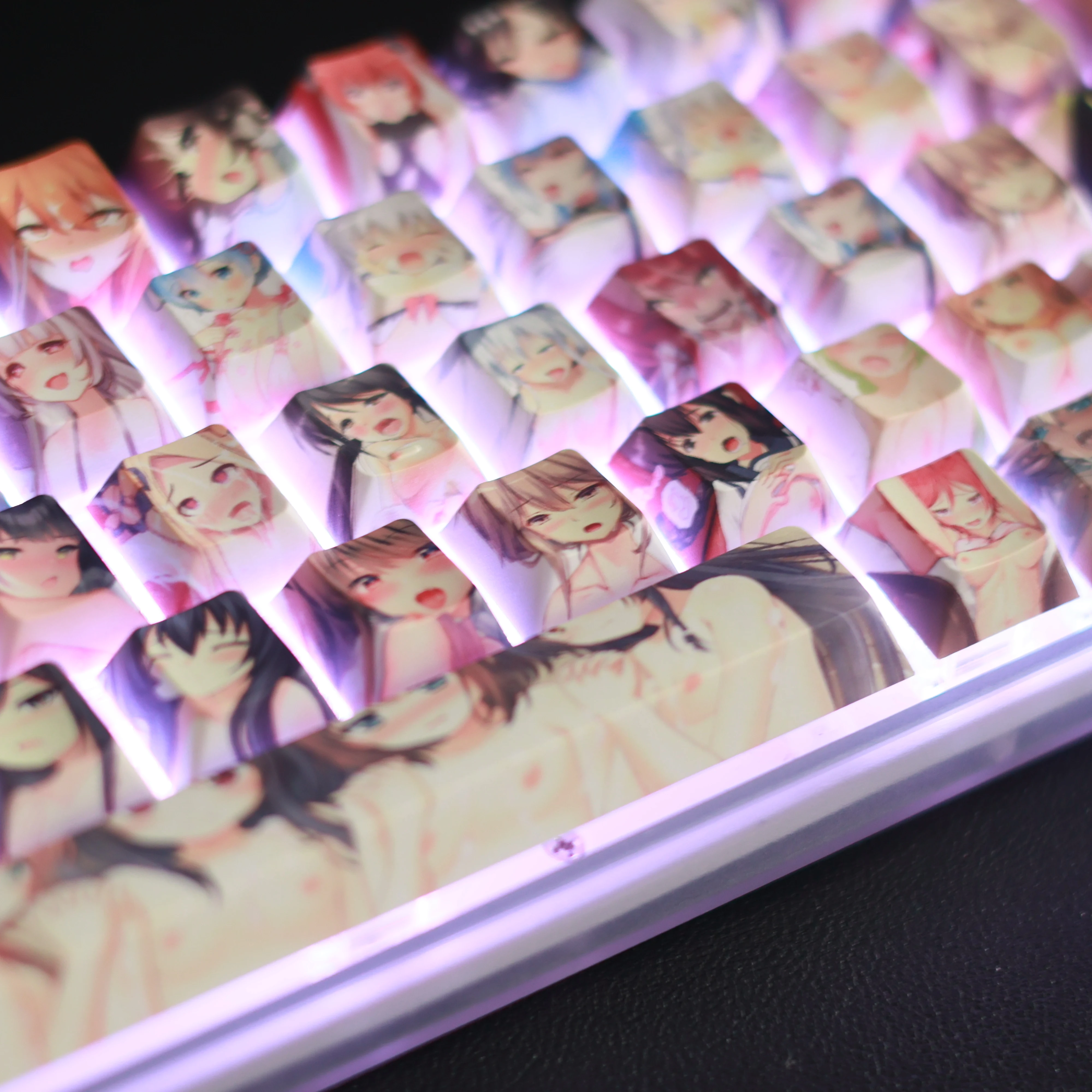 Anime 124 keys Keycaps Japan PBT Sublimation Chreey Hight Keycap for Mechanical Keyboard Cherry Gateron Kailh Switch