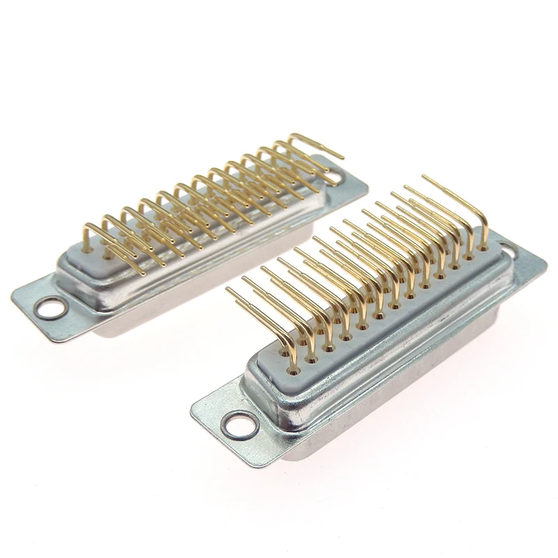 1PCS DB25 female/Male PCB Installation D-Sub 25-pin PCB connector RS232 connector 90 degree bend pin DR25 3U gold plated