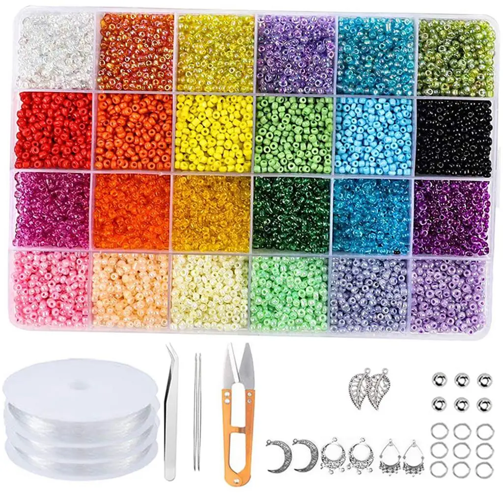 9600pcs/set DIY Bead Jewelry Making Kit for Earring Necklace Bracelets Craft