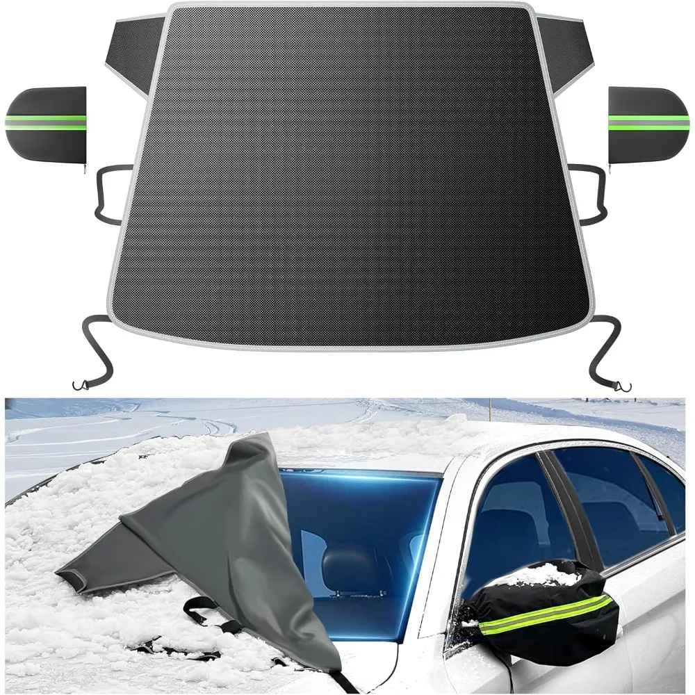 

7-Layer Car Windshield Snow Cover: Efficient Winter Protection Against Snow, Ice, and Frost for Cars, SUVs, Trucks