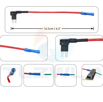 12V MINI MALÝ STŘEDNÍ držák pojistek do auta, adaptér TAP s 10A mikro mini standardní pojistkou pro bankomat 10 nejlepší prodej pojistka dálkového ovládání - №1