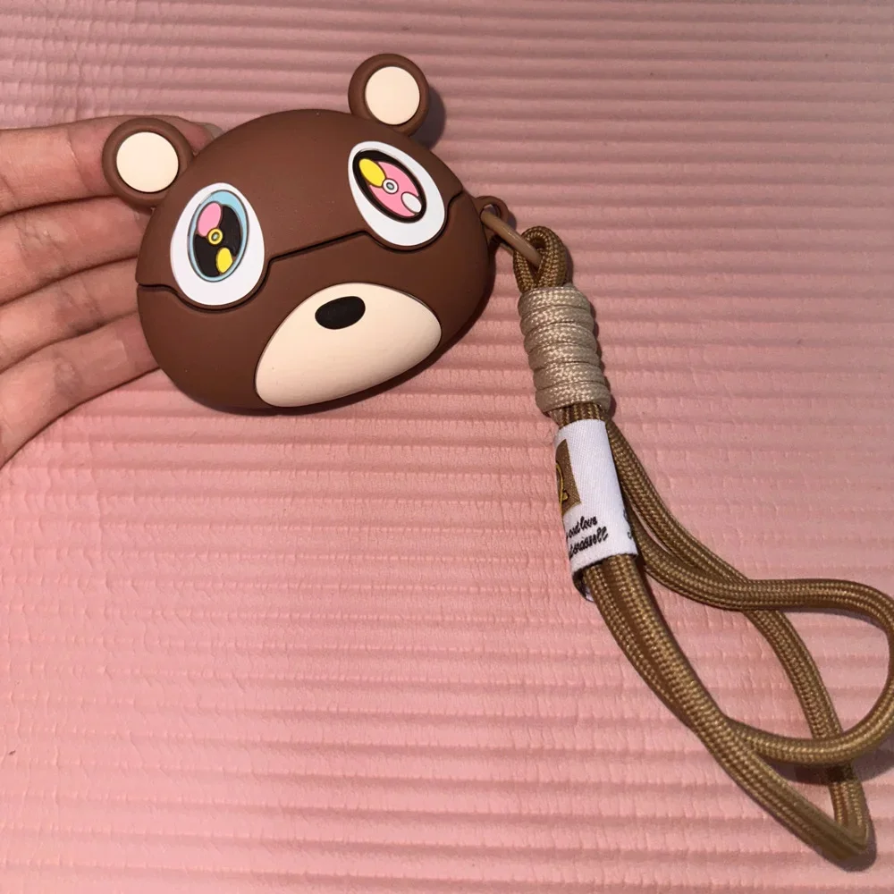 Kawaii Kanyes Dropout Bear 3D Cartoon Silicone Case For Airpods 1 2 3 Pro Cute Teddys Bear Wireless Earphone Protective Cover