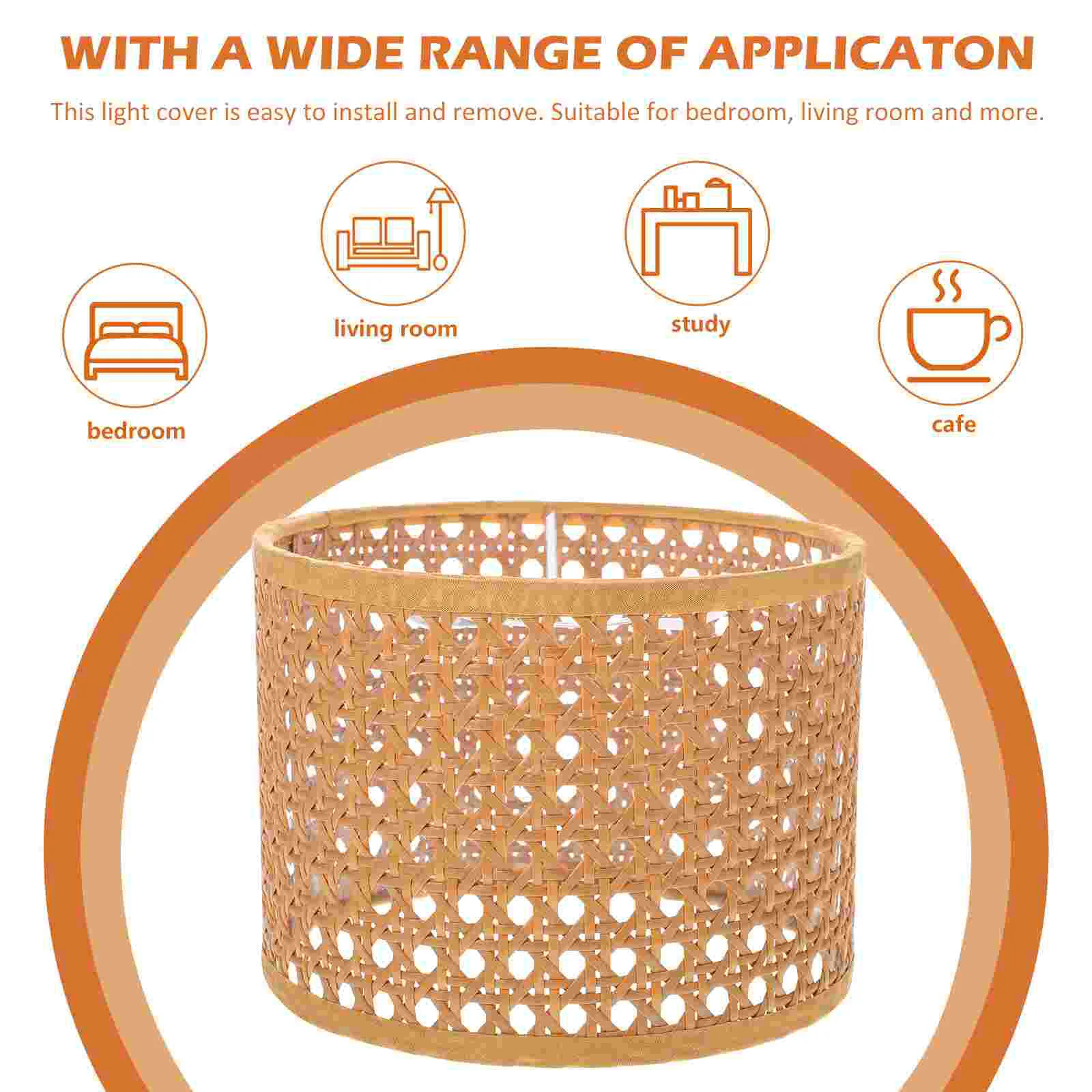 Clip Basket Lamp Shade Rattan Lampshade Pendant Lights Lantern Creative Bulbs