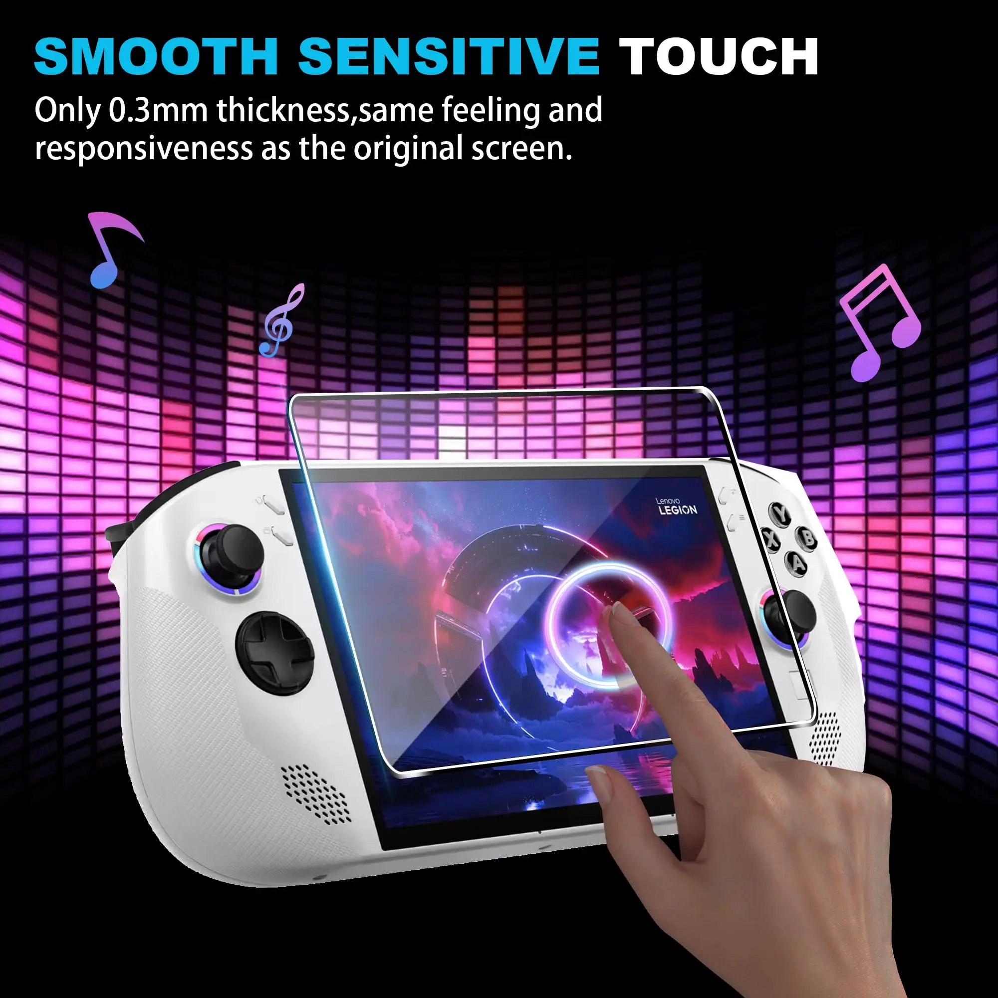 For 2025 Released Lenovo Legion Go S, 8.0 Inch Tempered Glass 9H Hardness HD Anti-fingerprint Screen Protector Protective Film