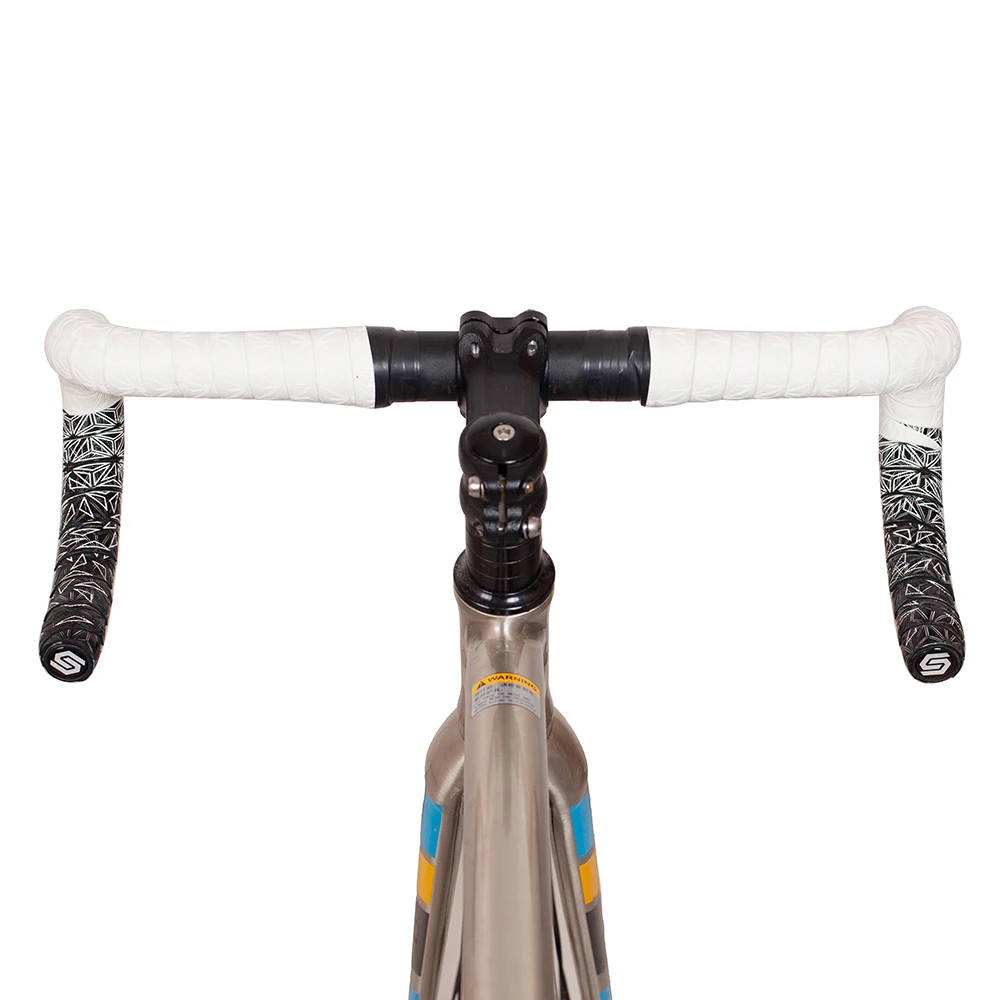 1 Paar Neues Fahrradlenkerband Zweifarbiges Rennrad-Lenkerband mit Chrysanthemenmuster EVA+PU Weiches Anti-Vibrations-Lenkerband Langlebiges Lenkerband – Detail 7