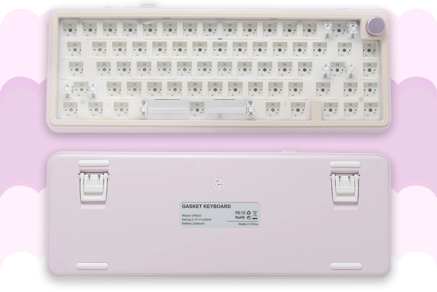 Imagem -03 - Kit Teclado Mecânico Omo65 Exclusivo de Interruptores e Teclas 65 Teclas Layout