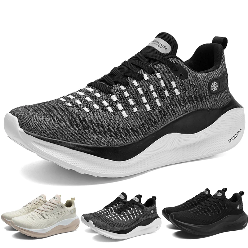 Mens Running Shoes Slip-on Walking Tennis Sneakers Lightweight Breathable Casual Soft Sole Mesh Workout Sports Shoes