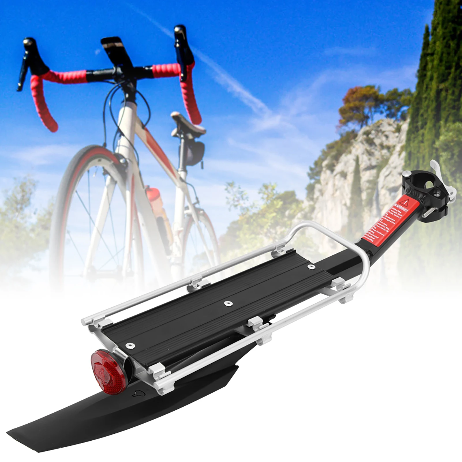 Bike Cargo Rack KW‑671‑05 Bike Rear Rack Seat Post Mount Quick Disassembly Alloy Carrier Cargo Rack Bike Rear Rack