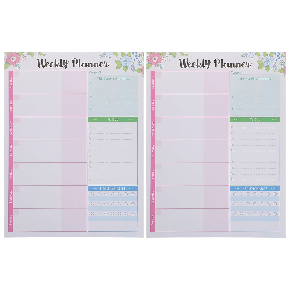 

Weekly Planner Work Organizer Notebook Notepad Daily Task Office for