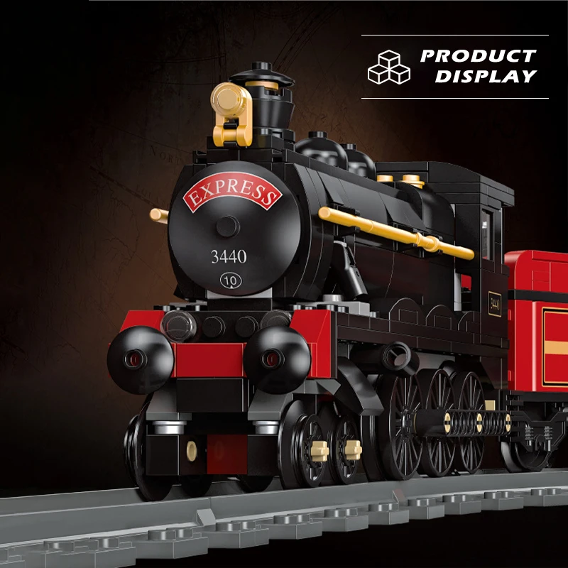 قوالب بناء لنموذج قطار البخار من GWR ، ديكورات سطح المكتب والسكك الحديدية التقنية ، مجموعة تجميع عالية التقنية ، ألعاب أطفال ، هدية ،