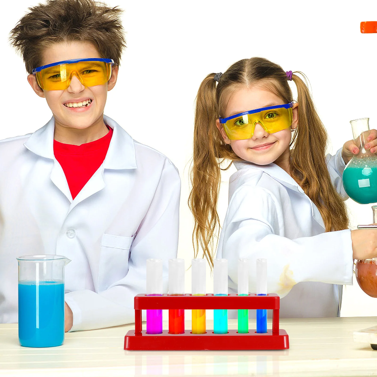 

3Pcs 6-Hole Tube Rack Durable Plastic Stand for Test Tubes Use Random Color Test Tube Rack Plastic Stand for Tubes