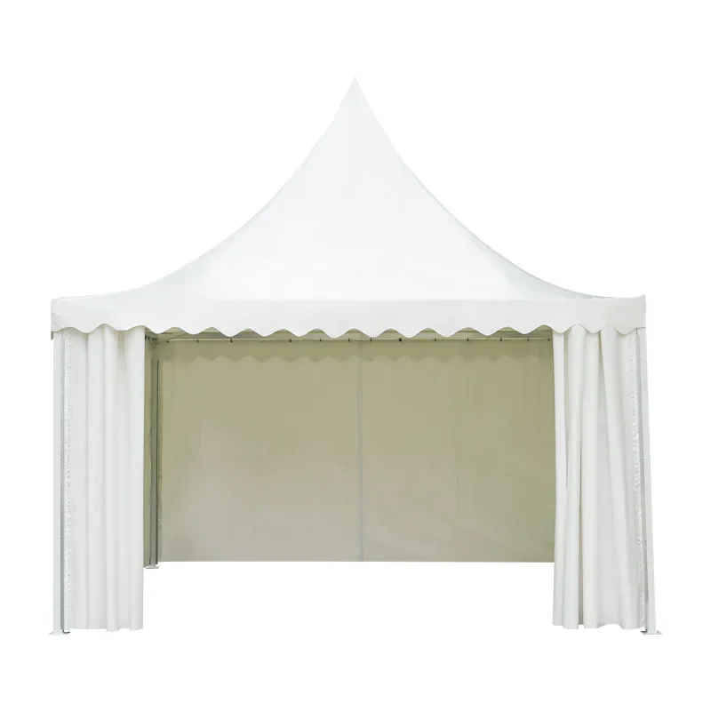 Steel and aluminum structure pointed canopy pvc four-legged European ceiling canopy outdoor exhibition tent