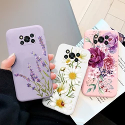 Vintage Flowers Leaves Plant Rose Phone Case For Xiaomi Poco X3 NFC X3 Pro X 3 Shockproof Fundas Silicone Soft Shell Back Cover