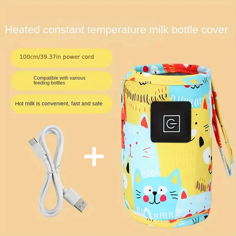 

USB Milk Water Warmer, Travel Stroller Insulated Bag, Nursing Bottle Heater, Portable Bottle Feeding Warmer, Christmas, Hallowee