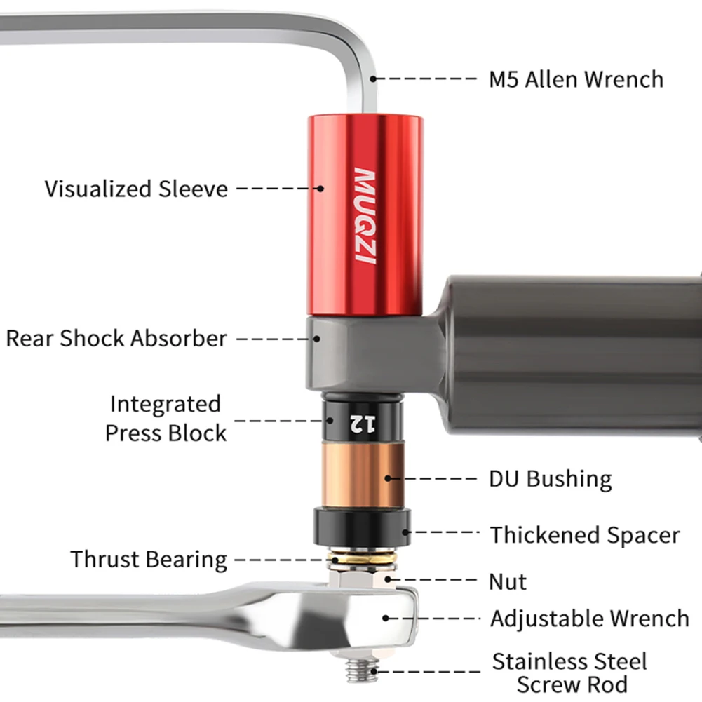 الجبلية مانع الصدمات الخلفي دو جلبة أداة التعليق الخلفي جلبة إزالة أداة التثبيت الجبلية دراجة امتصاص الصدمات أداة إصلاح
