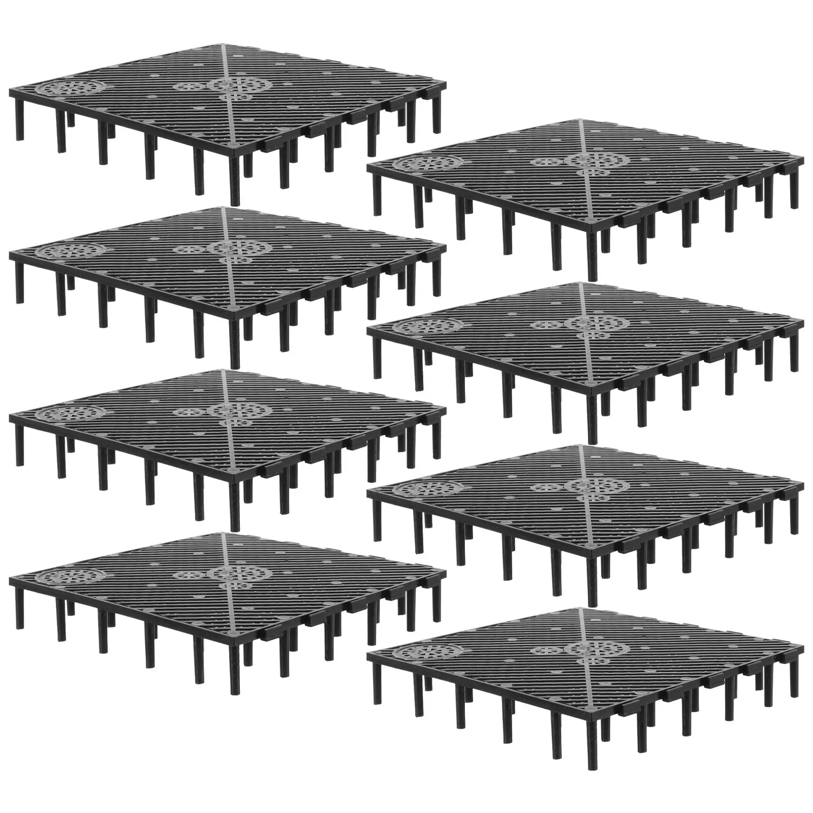 

20Pcs PVC Filter Plate Bottom Grid for Fish Tank Aquarium Splicing Installation Easy Assembly Black Filter Plate
