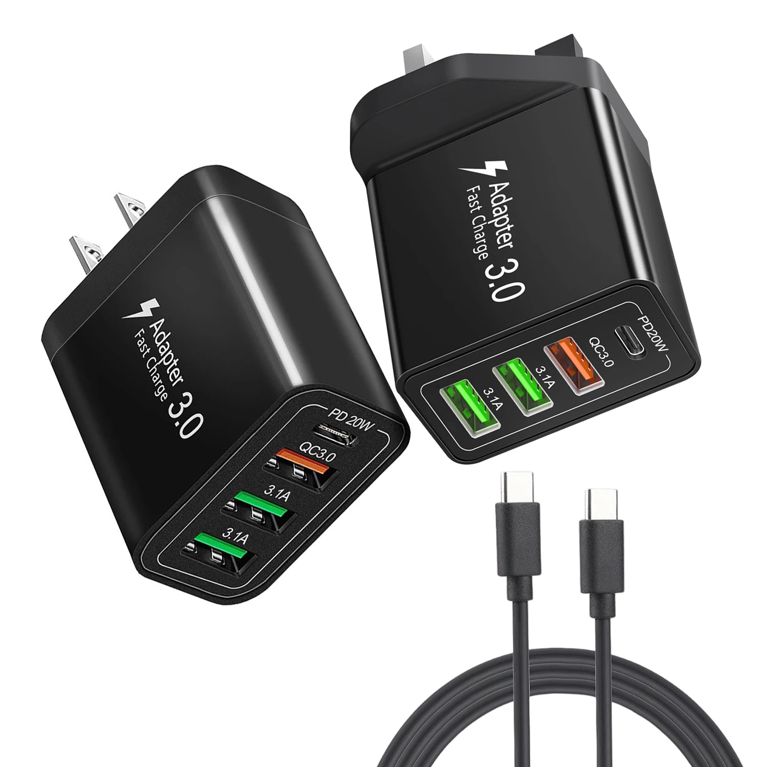 40W 4 Ports Usb C F…