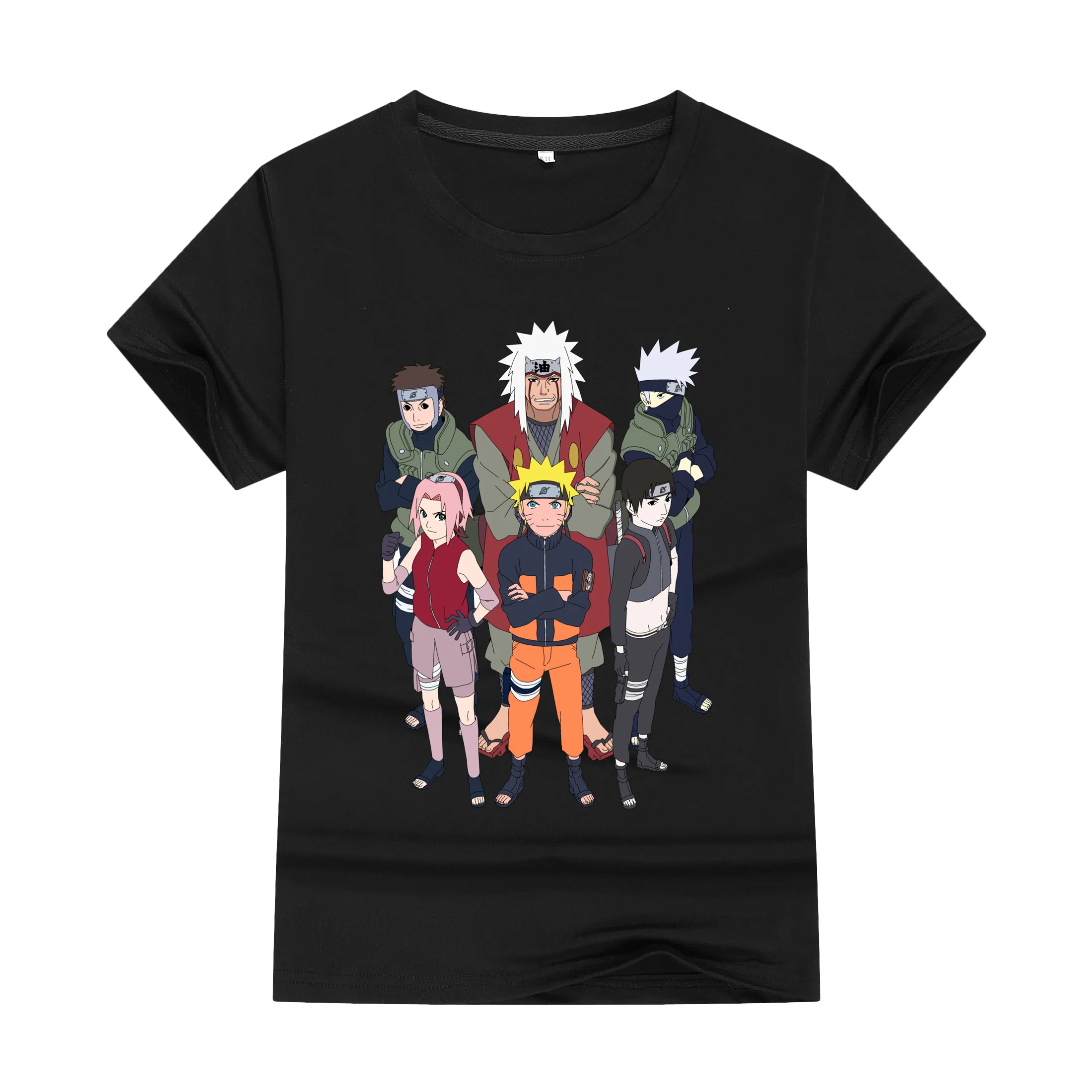 New Kids Boys Naruto Breeze Shirt - Sakura, Kakashi e Sasuke T-shirt per bambini T-Shirt Casual per adolescenti stampata in cotone