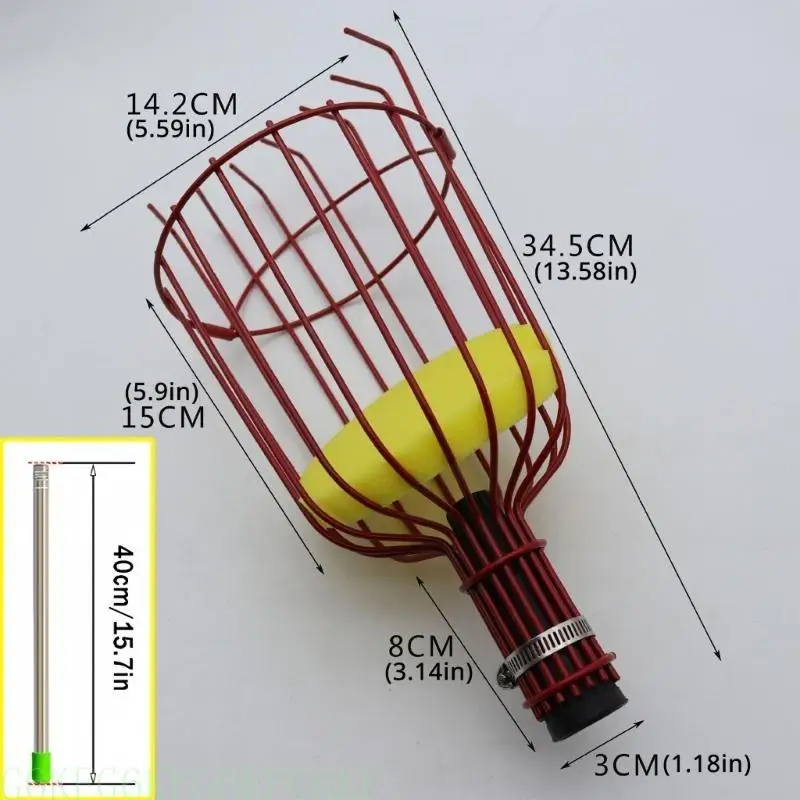 

G6KF Lightweight Aluminum Extendable Rod Fruit Pickers Harvesting Tool For Garden Use