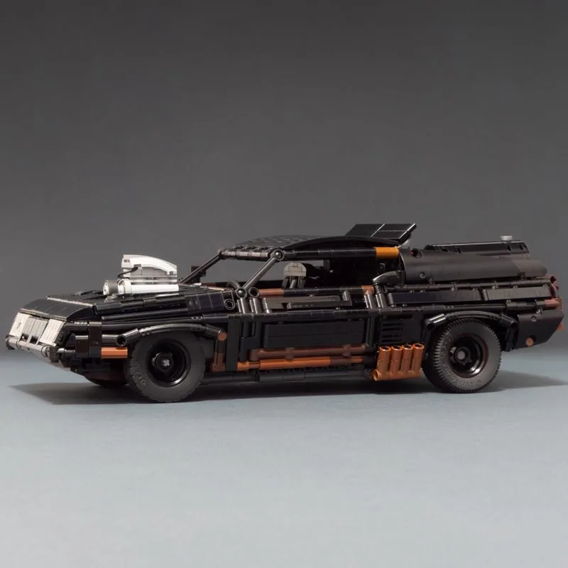 New MOC-35846 Mad Movie Series Modified Black Interceptor Truck Toys Series Model Building Block Bricks Toys Boys Birthday Gifts