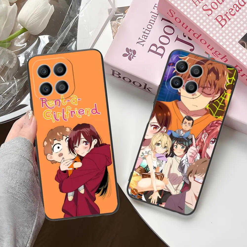 

Anime Rent Girlfriend Phone Case for Honor 90 80 70 60 50 30 20 10 9 8 7 Pro S SE Lite 5G Black Cellphones Smartphone Pretty