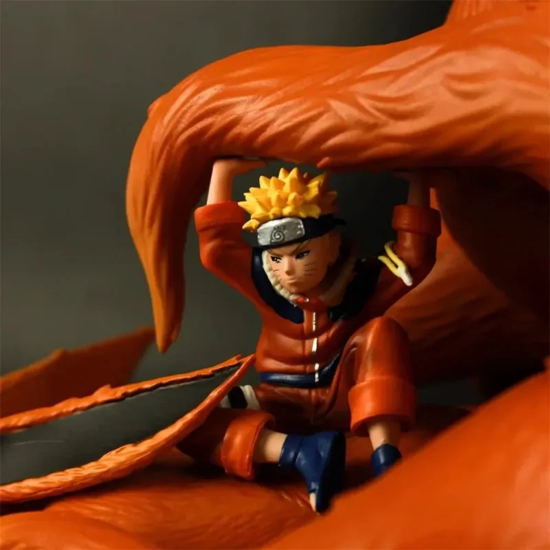 Anime Peripheral Naruto Statue Uzumaki Naruto Kurama Kyuubi Bust GK Very Large PVC Action Figure Collectible Model Doll Toy 20cm