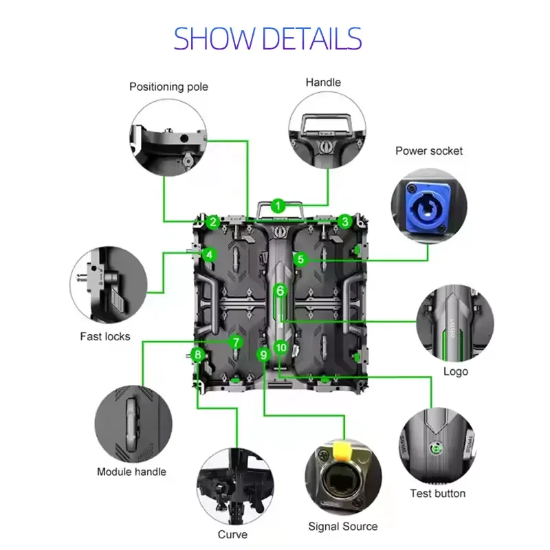 2025 Factory Wholesale Led Hire Screen Display Design High Quality Indoor Rental Led Display