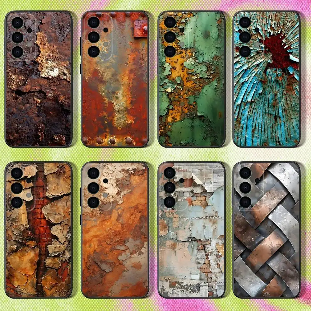 

Retro Industrial Style Rusty Phone Case For Samsung S25,S24,S21,S22,S23,S30,Ultra,S20,Plus,Fe,Lite,Note,10,9,5G Black Cover