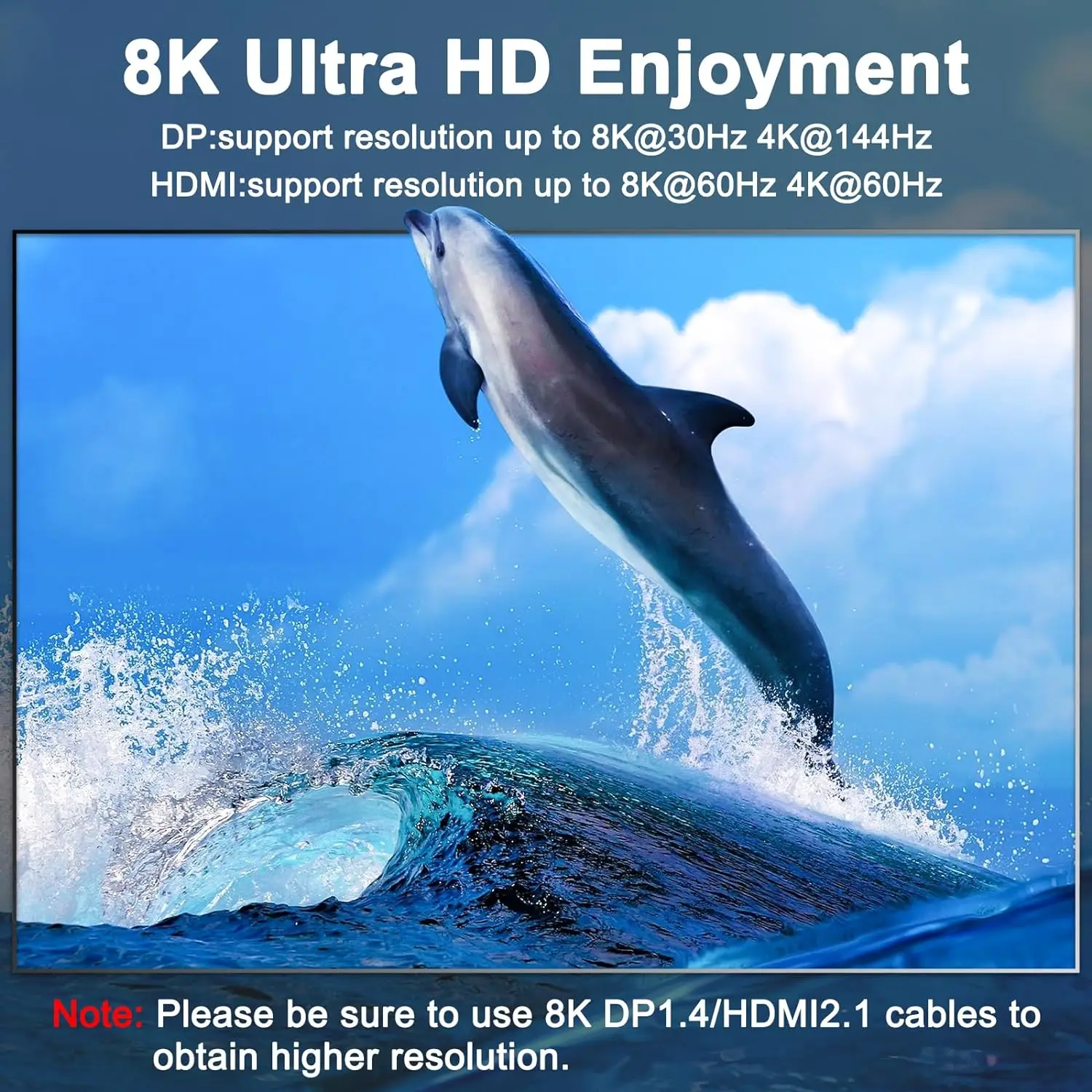 สวิตช์ KVM 3จอคอมพิวเตอร์2เครื่อง8K @ 60Hz 4K @ 144Hz, HDMI + 2 DisplayPort KVM สลับจอ3จอสำหรับคอมพิวเตอร์2เครื่อง