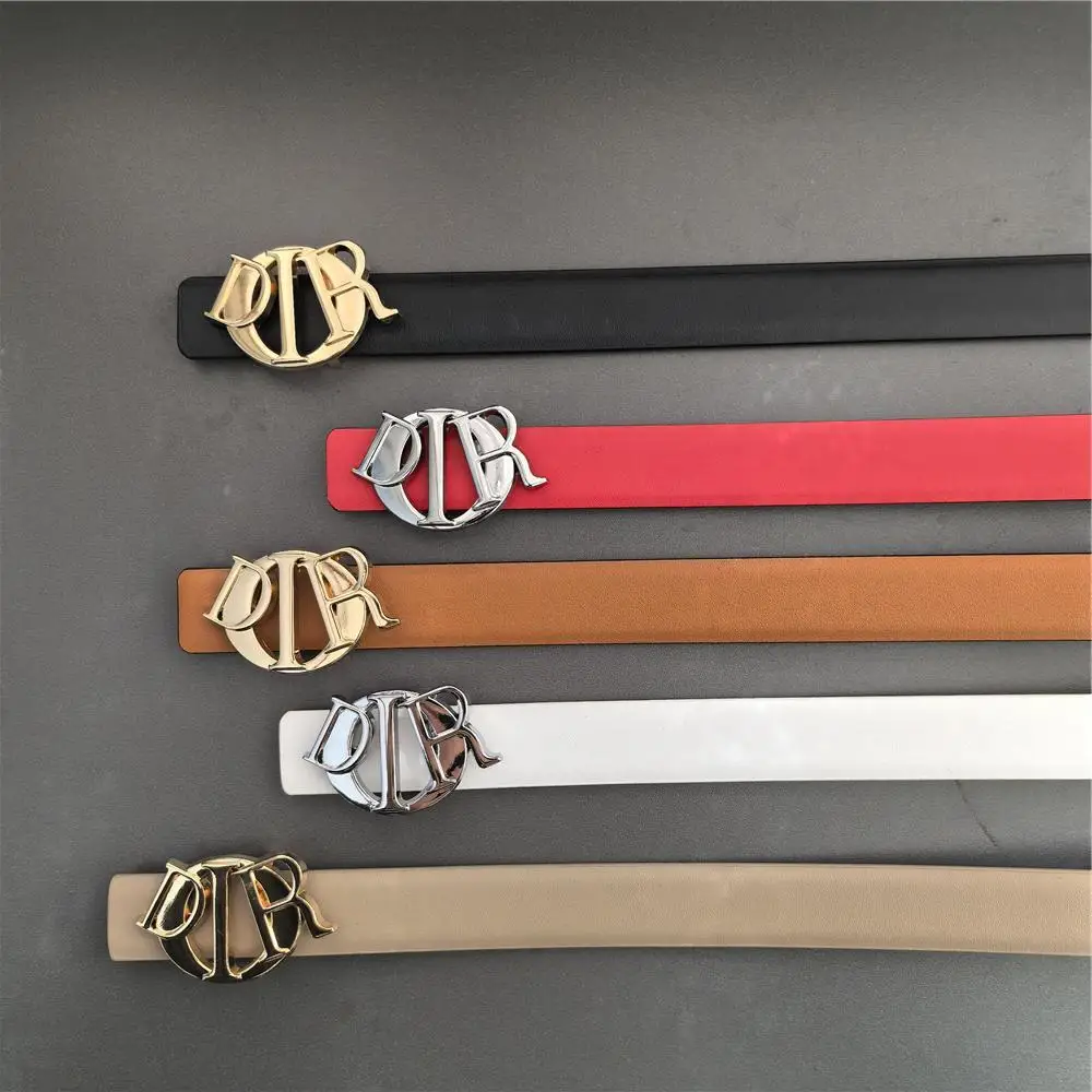 New Thin 25mm Leather Brand Belt Women Luxury Design ladies Belt for women Waist Belt Chic Dress Party Girl Belts for jeans