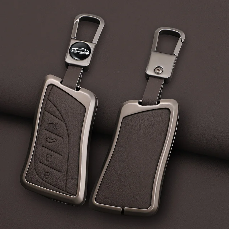 Car Zinc Alloy Leather Key Case Cover Chain For Lexus NX ES UX US RC LX IS 250h RX 350h LS 450h 260h 300h UX200 LM350H LM500H