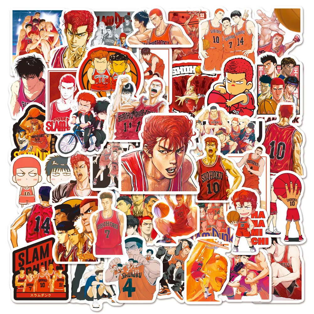 10/30/50PCS THE FIRST SLAM DUNK Stickers Basketball Cartoon Sticker Inspirational Animation Fridge Luggage Laptop Guitar Phone