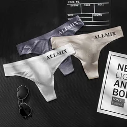 Boxer taille basse sans couture pour hommes, culotte mince, short G-String, sans trace, fitness sportif, mince, transparent, glace, sexy