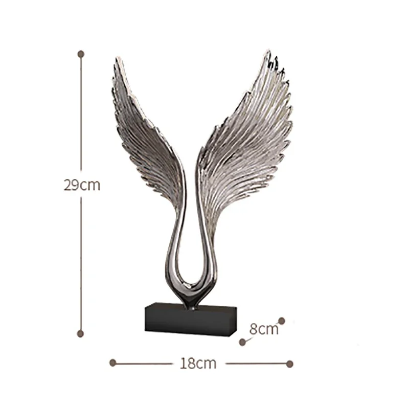 

Home Decor Dapeng Wing Spread Ornament Sculpture Luxury Living Room Entrance Wine Cabinet Office Desktop Decoration Customized