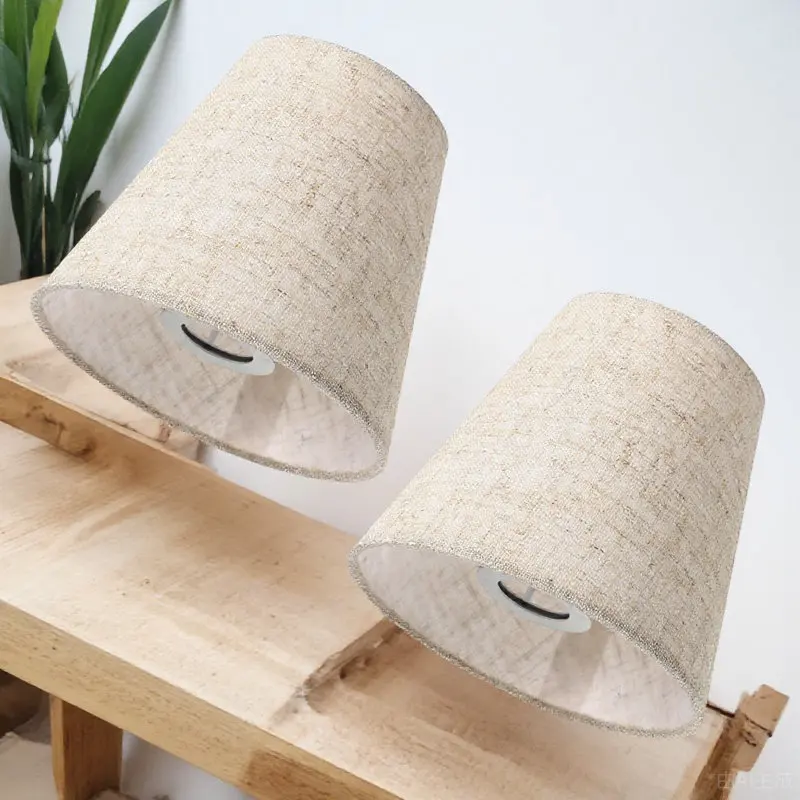 

2Pcs Premium Cloth Lamp Shade Table Lamp Shade Replacement for Desk Bedside Chandelier Gentle Eye Friendly Light Decoration