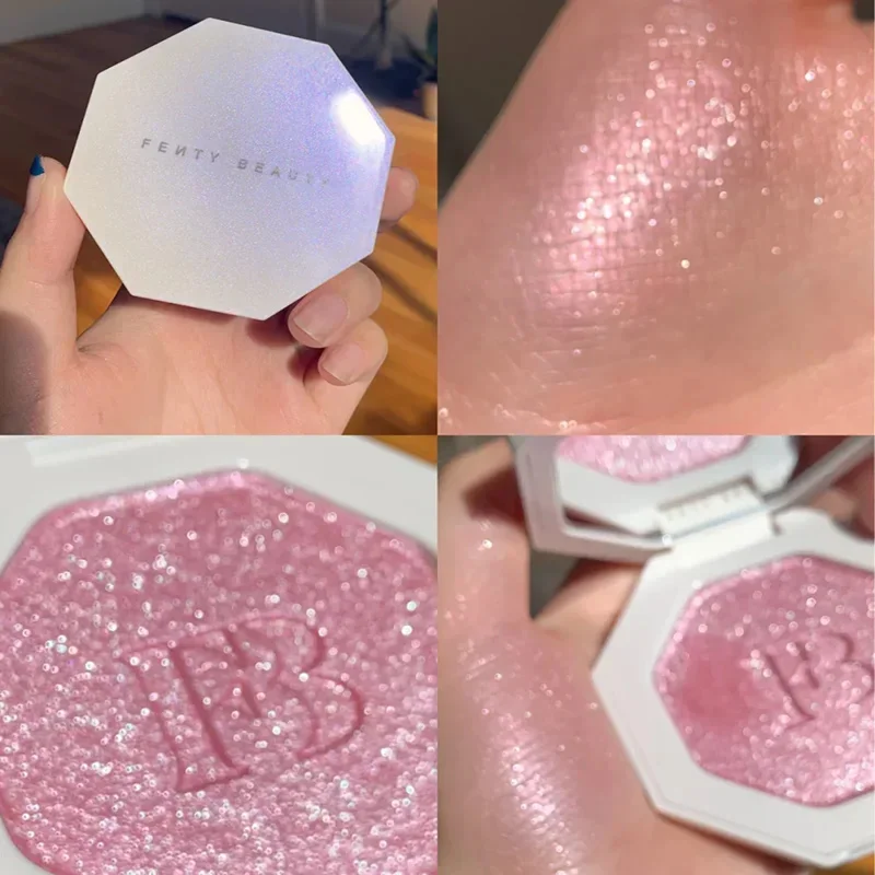 Fenty Beauty Killawatt Freestyle Highlighter ثلاثية الأبعاد الماس روز الحجاب لوحة الإضاءة الوجه متلألئ عصا الكنتوري الطبيعية #4